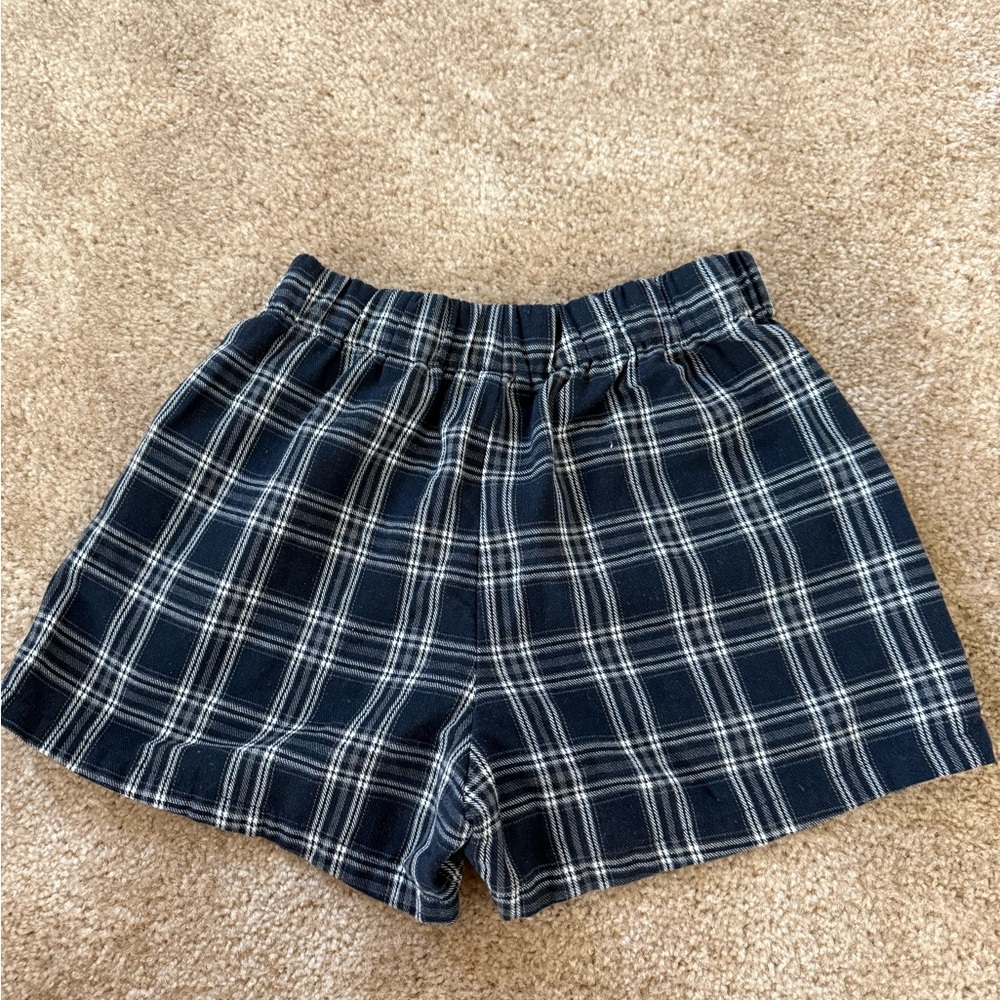 SHEIN Checkered Black and White Shorts